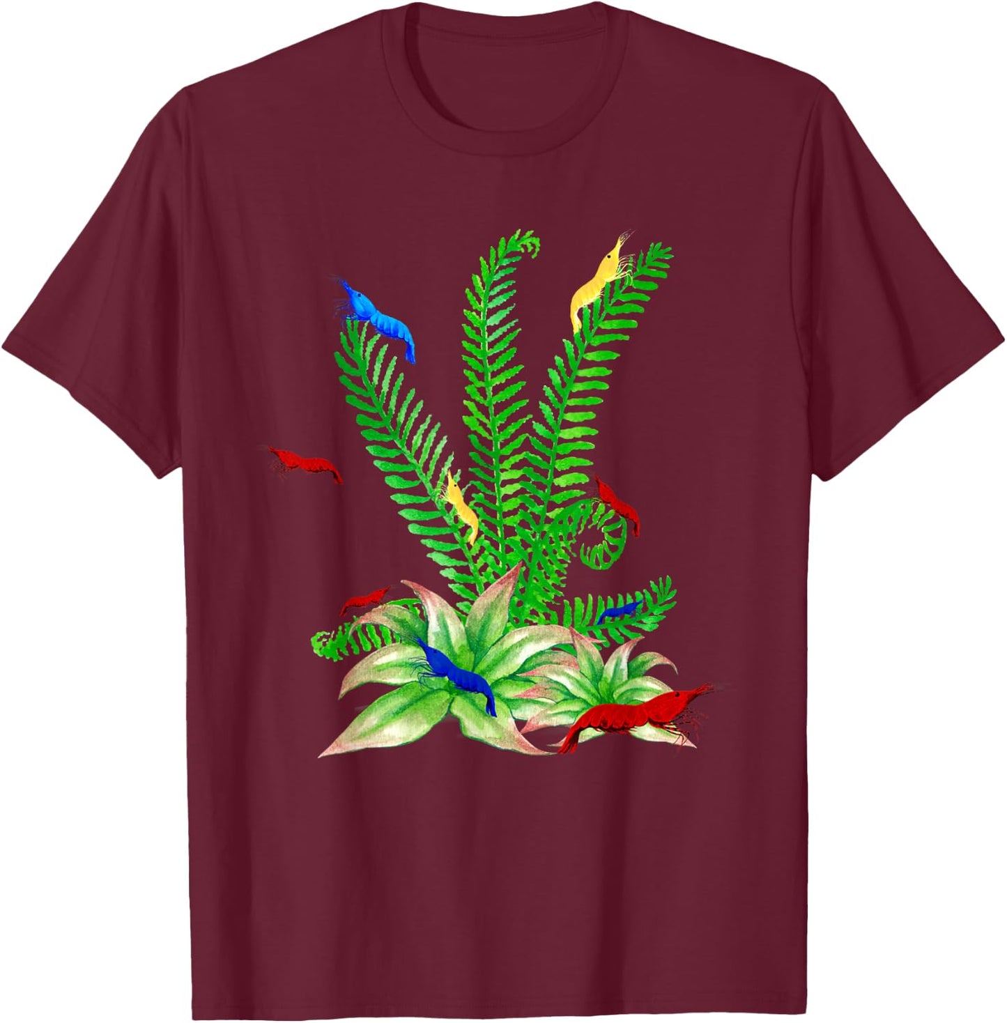 Cherry Shrimp Neocaridina Breeder Aquarium Fish Tank Gift T-Shirt - T-Shirt | Maroon