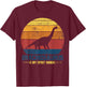 Brachiosaurus Dinosaurs Vintage T-Shirt - T-Shirt | Maroon