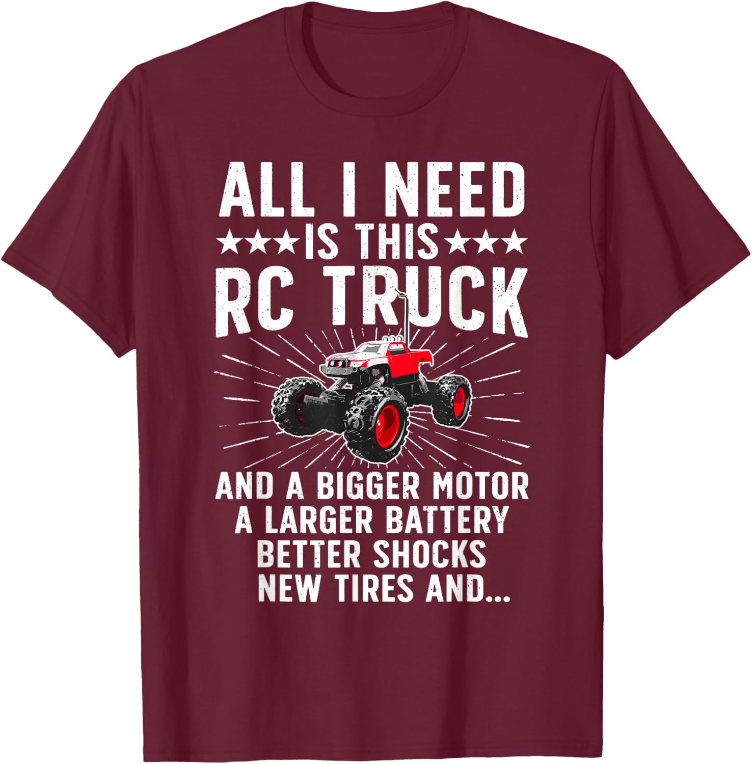 Best RC Car Design Women Kids RC Car Racing Lovers T-Shirt - T-Shirt | Maroon