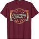 Best Grampy Ever Emblem Father's Day Grampy Gifts Grandpa T-Shirt - T-Shirt | Maroon