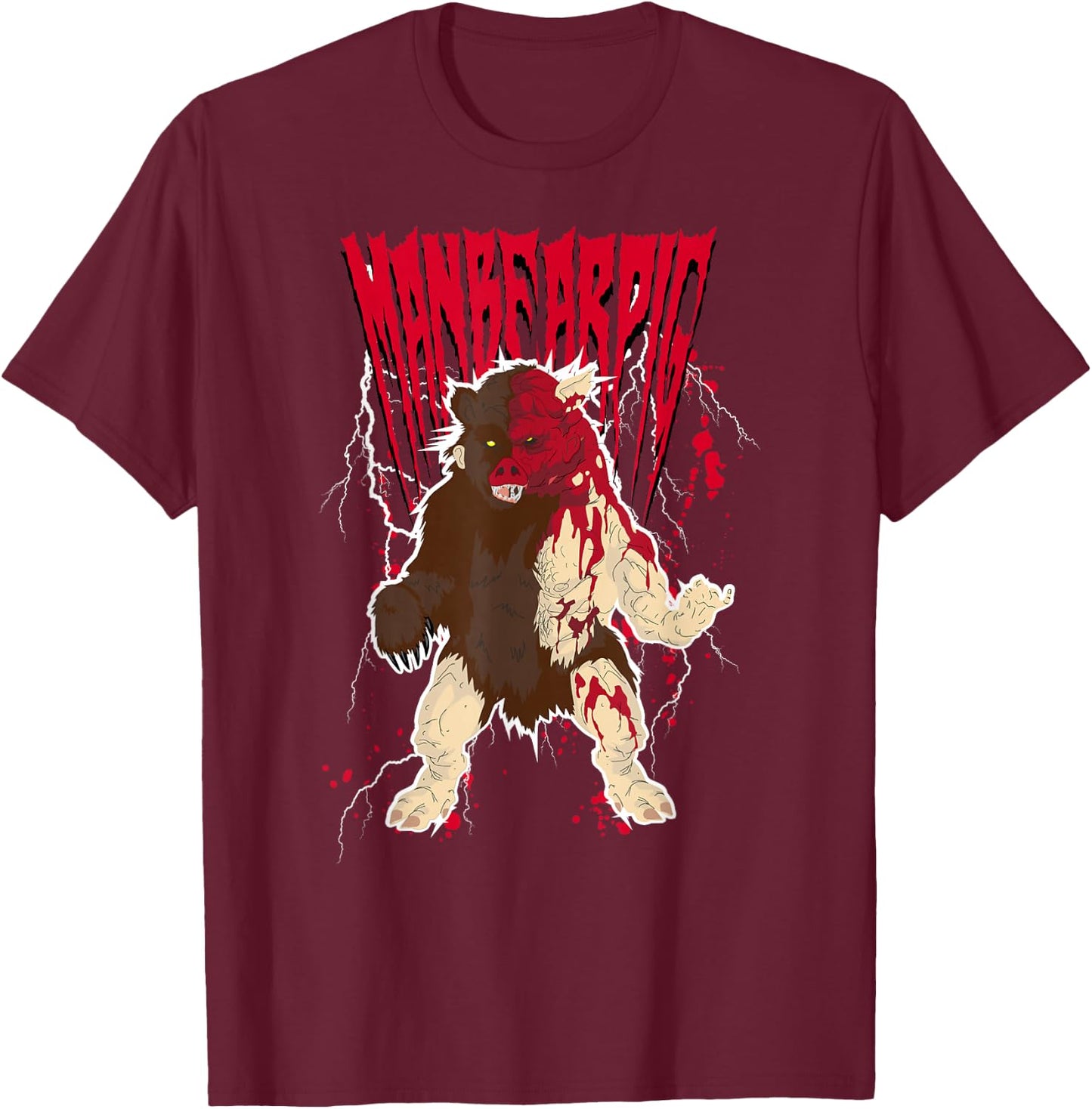 South Park Manbearpig T-Shirt - T-Shirt | Maroon