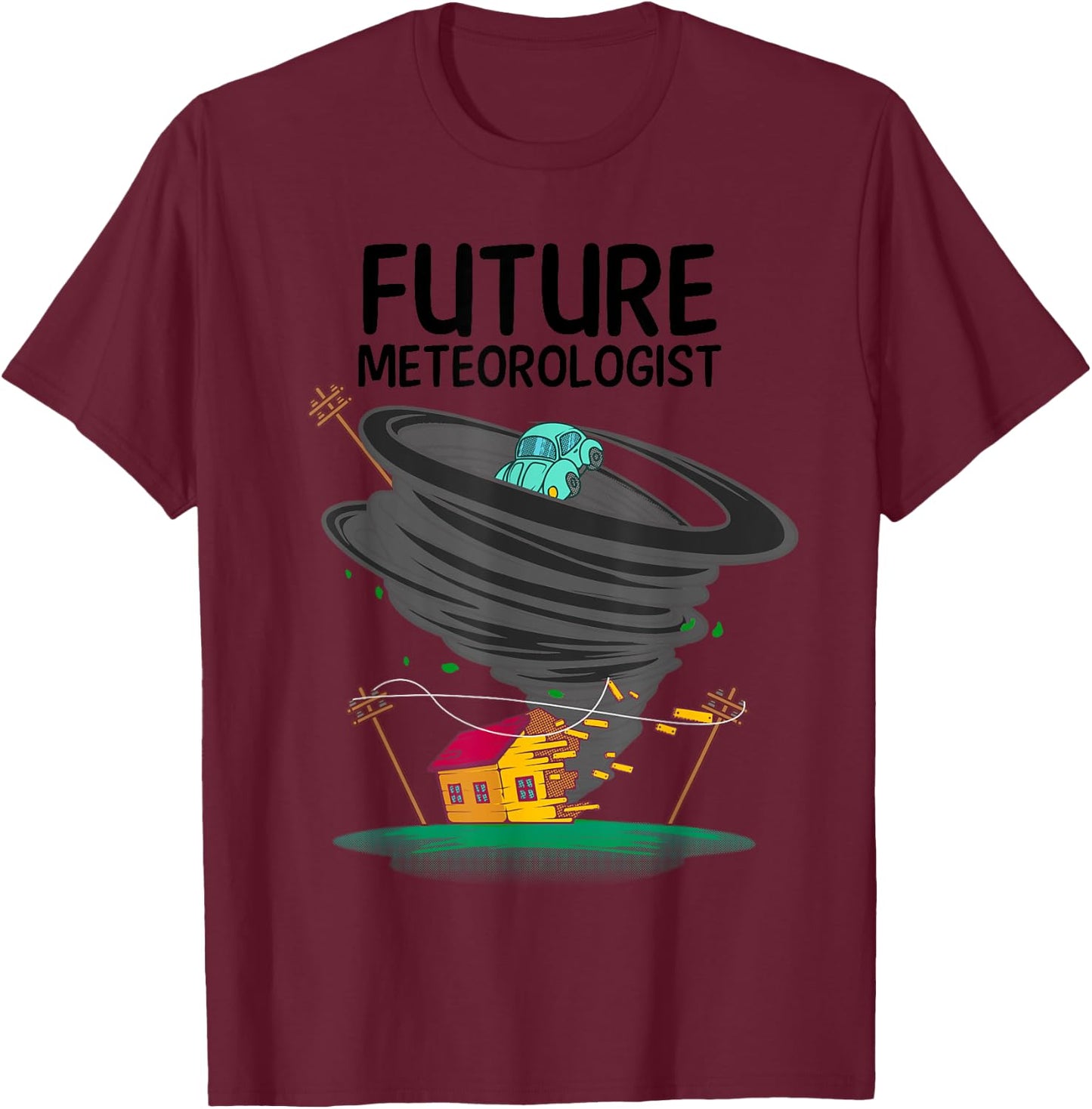Funny Future Meteorologist Gift Kids Cool Meteorology T-Shirt - T-Shirt | Maroon