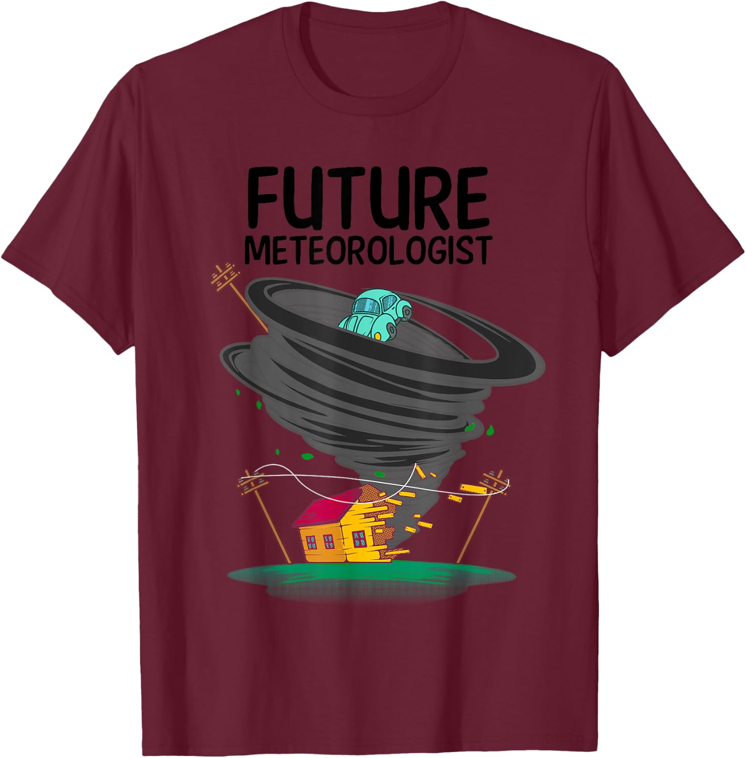 Funny Future Meteorologist Gift Kids Cool Meteorology T-Shirt - T-Shirt | Maroon