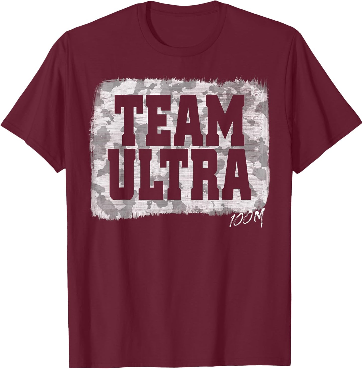 Team Ultra 100M Run Ultra Marathon Hill Runner Trail Running T-Shirt - T-Shirt | Maroon