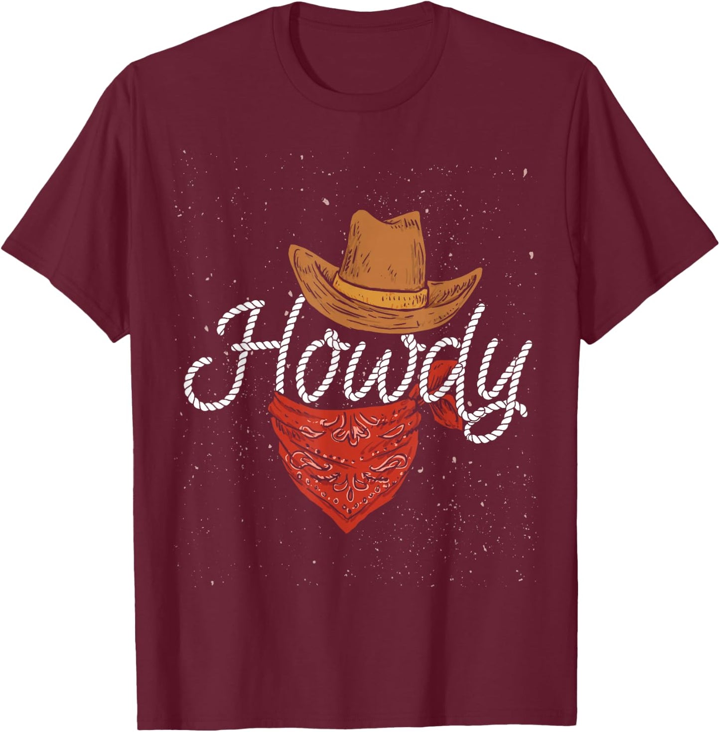 Cowboy Hats Texas USA Cowboy T-Shirt - T-Shirt | Maroon