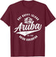 Aruba Happy Island Craibbean Souvenir Pride Vintage T-Shirt - T-Shirt | Maroon