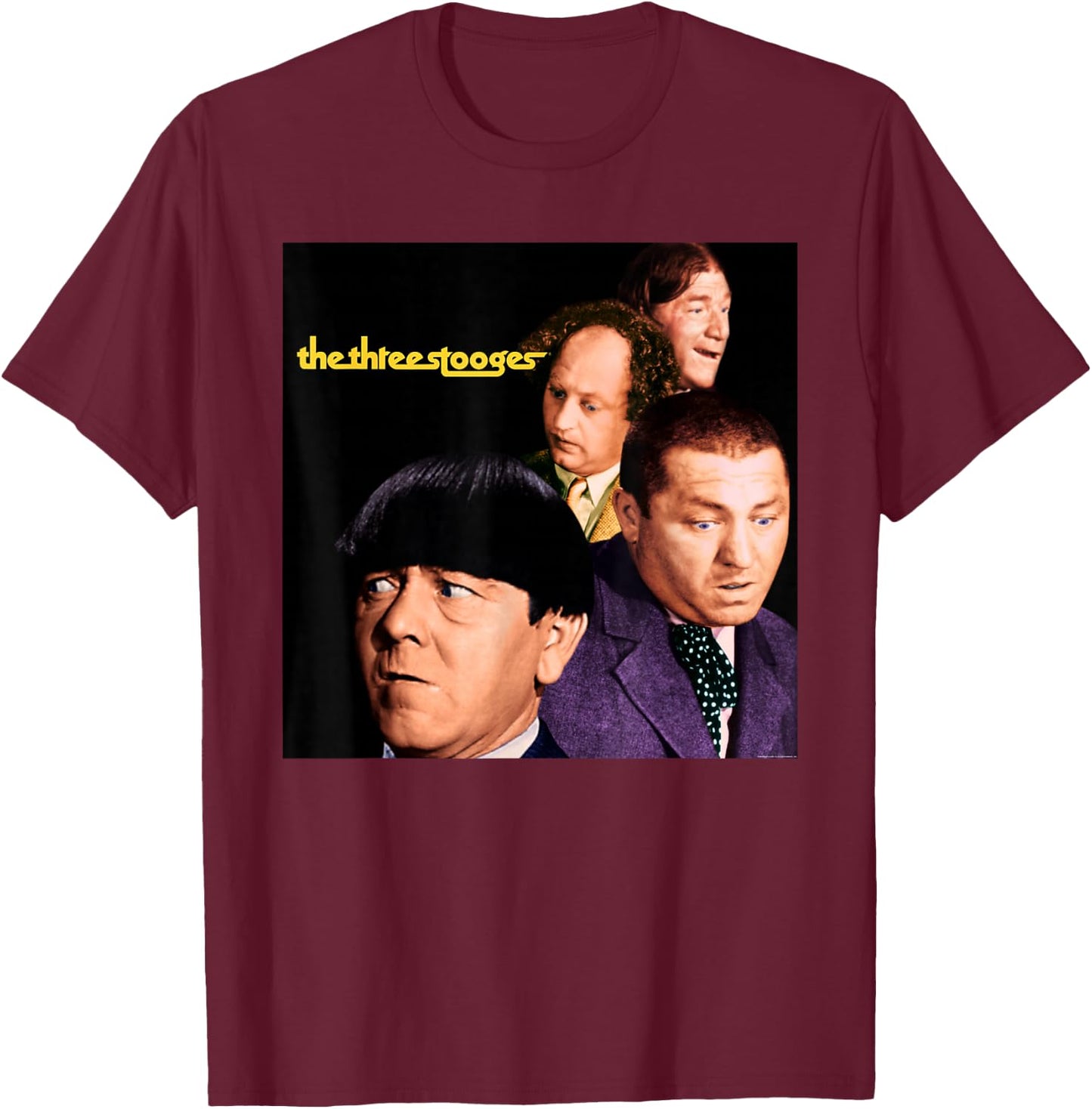 The Three Stooges First Album T-Shirt - T-Shirt | Maroon