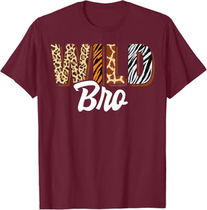 Wild Bro Zoo Born Two be Wild B-day Safari Jungle Animal T-Shirt - T-Shirt | Maroon
