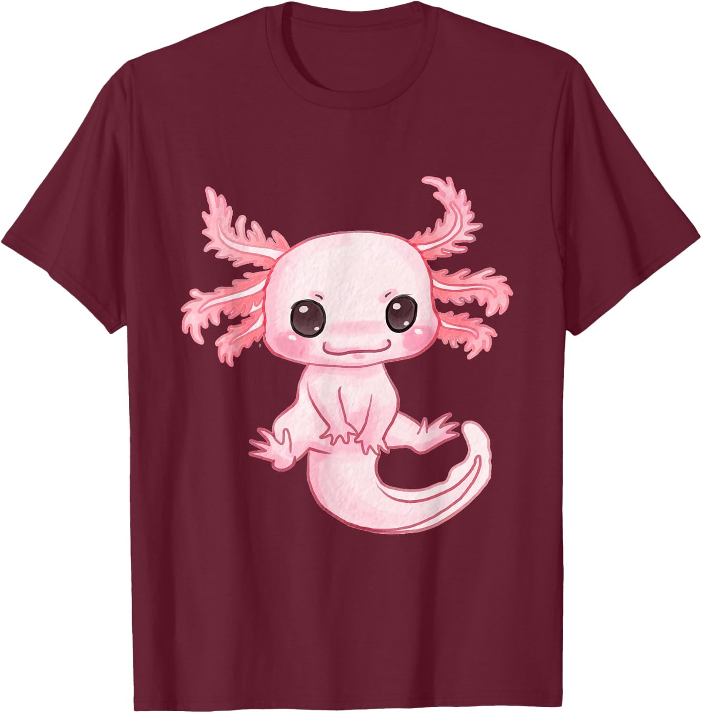 Axolotl Cute Baby Design - Magically Cute Animal T-Shirt - T-Shirt | Maroon