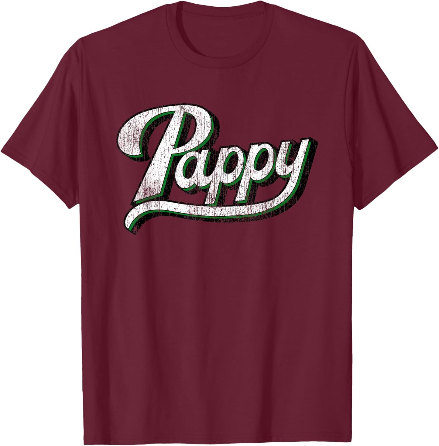 Vintage Pappy Father's Day for Grandpa from Grandkids T-Shirt - T-Shirt | Maroon