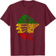 Rasta Reggae Indian Chief Costume Hippie Rastafari T-Shirt - T-Shirt | Maroon