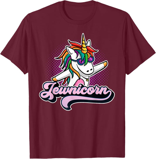 Jewnicorn Funny Jewish Unicorn T-Shirt - T-Shirt | Maroon