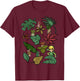 The Legend of Zelda: The Wind Waker Link Plant Life Jumble T-Shirt - T-Shirt | Maroon