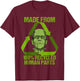 Frankenstein Made from 100% Recycled Human Parts Halloween Small T-Shirt - T-Shirt | Maroon