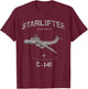 C-141 Starlifter Airplane Estb 1963 Vintage Style Pilot T-Shirt - T-Shirt | Maroon