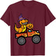 Kids Halloween Monster Truck Dino Trex Costume Boys Kids Toddler T-Shirt - T-Shirt | Maroon