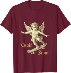 Unhinged Cringe Cupid Stunt Funny Inappropriate Embarrassing T-Shirt - T-Shirt | Maroon