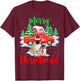 Merry Christmas Santa Pug And Truck Dog Gift Women Kids T-Shirt - T-Shirt | Maroon