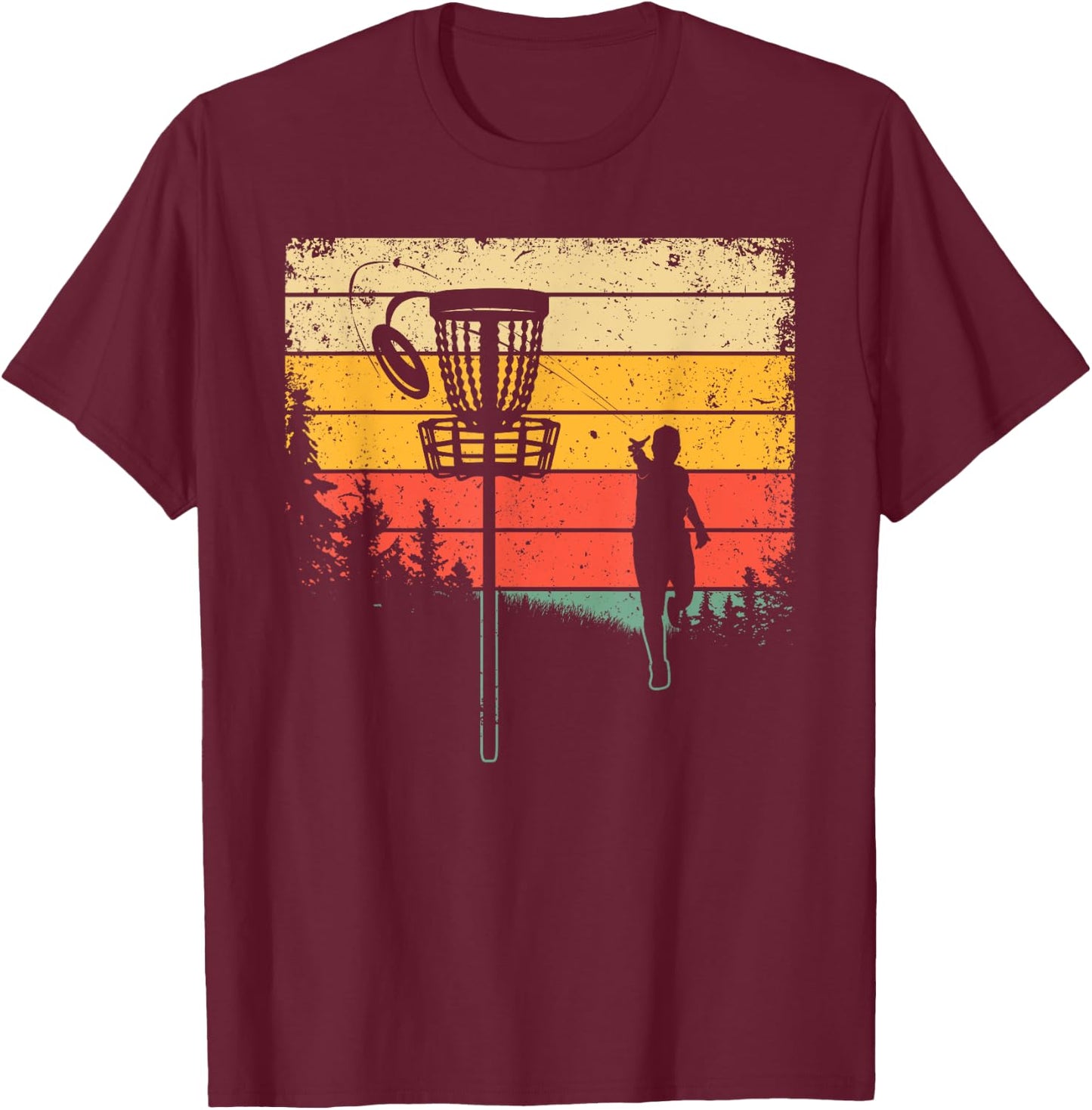 Funny Disc Golf Design Women Kids Disc Golf Lover T-Shirt - T-Shirt | Maroon