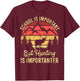 School is Important But Hunting is Importanter Kids Youth T-Shirt - T-Shirt | Maroon