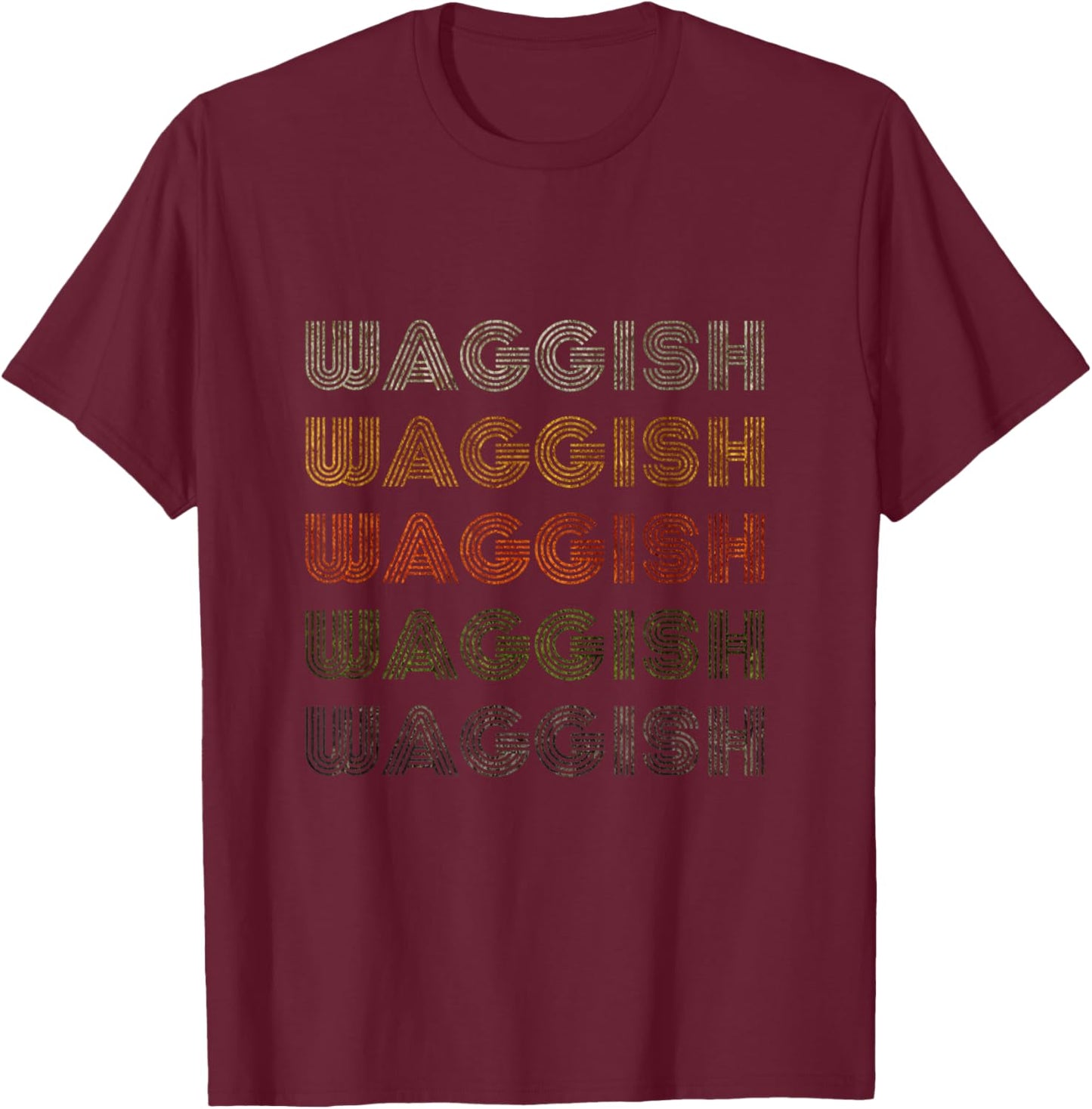 Love Heart Waggish Grunge Vintage Style Black Waggish T-Shirt - T-Shirt | Maroon