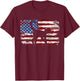 Spider Monkey USA Flag Vintage T-Shirt - T-Shirt | Maroon