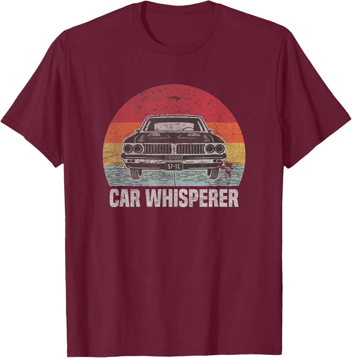 Retro Car Whisperer Gift Car Mechanics T-Shirt - T-Shirt | Maroon