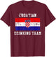 Croatian Drinking Team Funny National Pride Gift T-Shirt - T-Shirt | Maroon