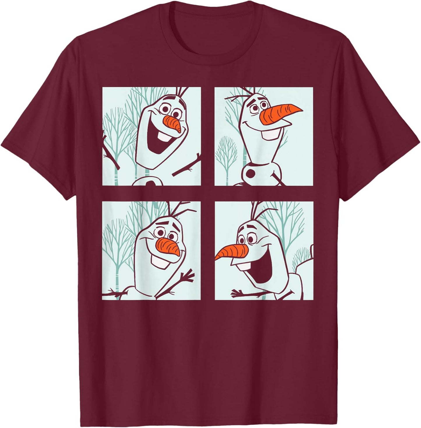 Disney Frozen 2 Olaf Panels T-Shirt - T-Shirt | Maroon