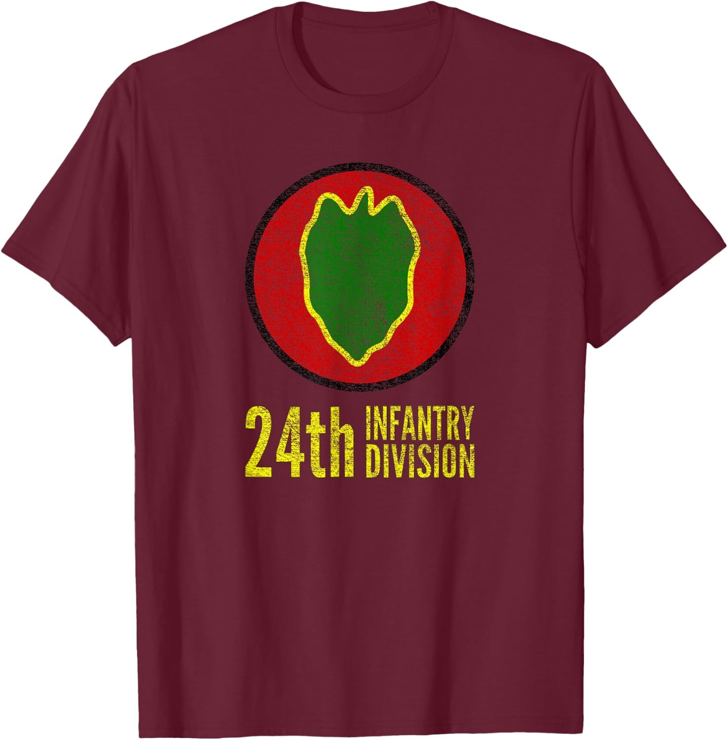 24th INFANTRY DIVISION TWENTY VIURTH ARMY T-Shirt - T-Shirt | Maroon