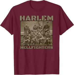 Black Military History USA Black History Harlem Hellfighters Small T-Shirt - T-Shirt | Maroon