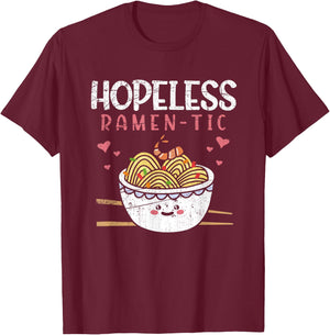 Romantic Asian Food Japanese Gift Funny Ramen T-Shirt - T-Shirt | Maroon
