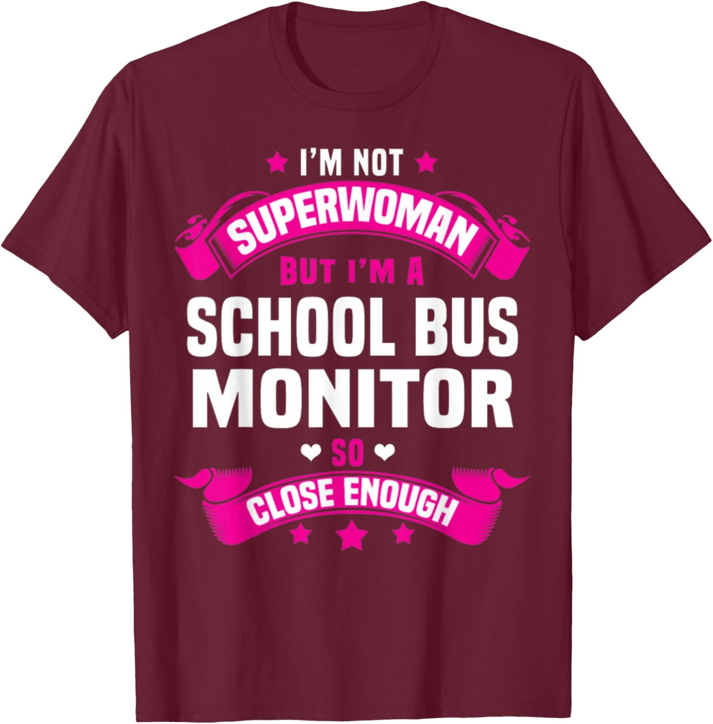 School Bus Monitor T-Shirt - T-Shirt | Maroon