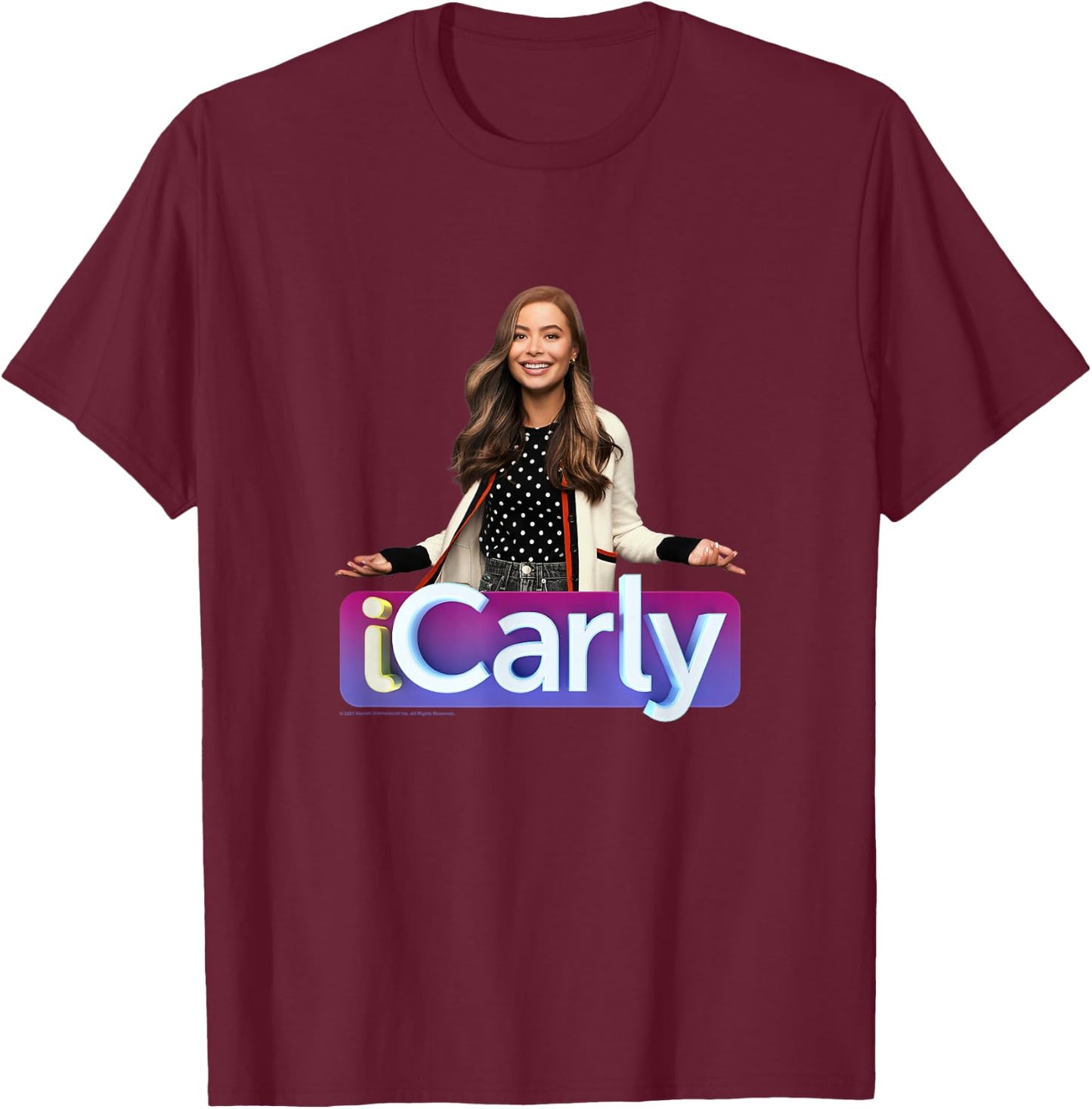 iCarly Title Logo And Photo T-Shirt - T-Shirt | Maroon