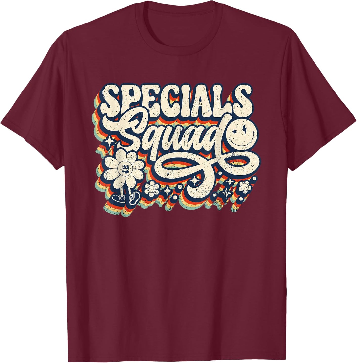 Vintage Specials Squad Art Music PE Tech Gym Teacher Team T-Shirt - T-Shirt | Maroon