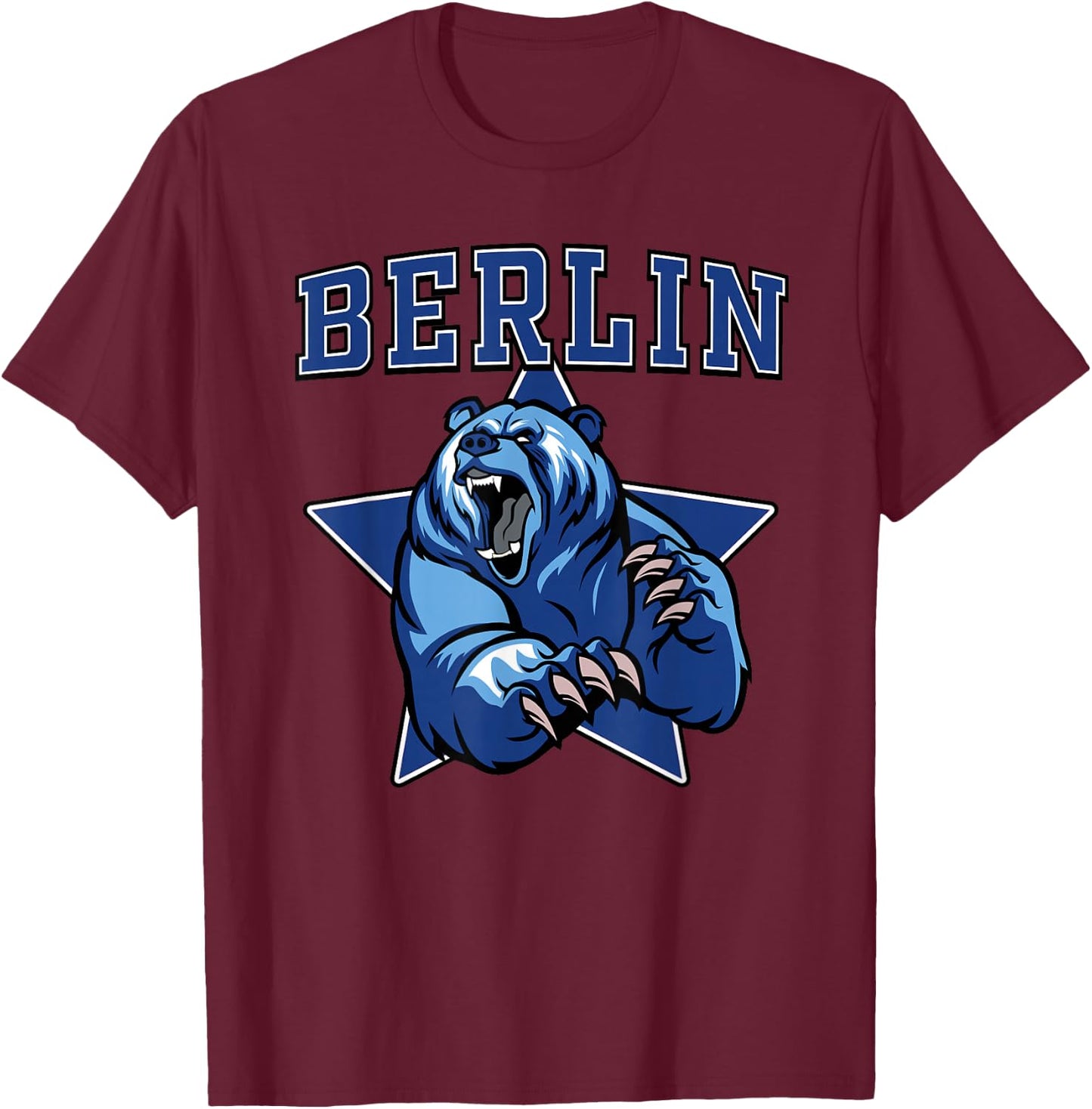Berlin Bears High School Team Spirit T-Shirt - T-Shirt | Maroon
