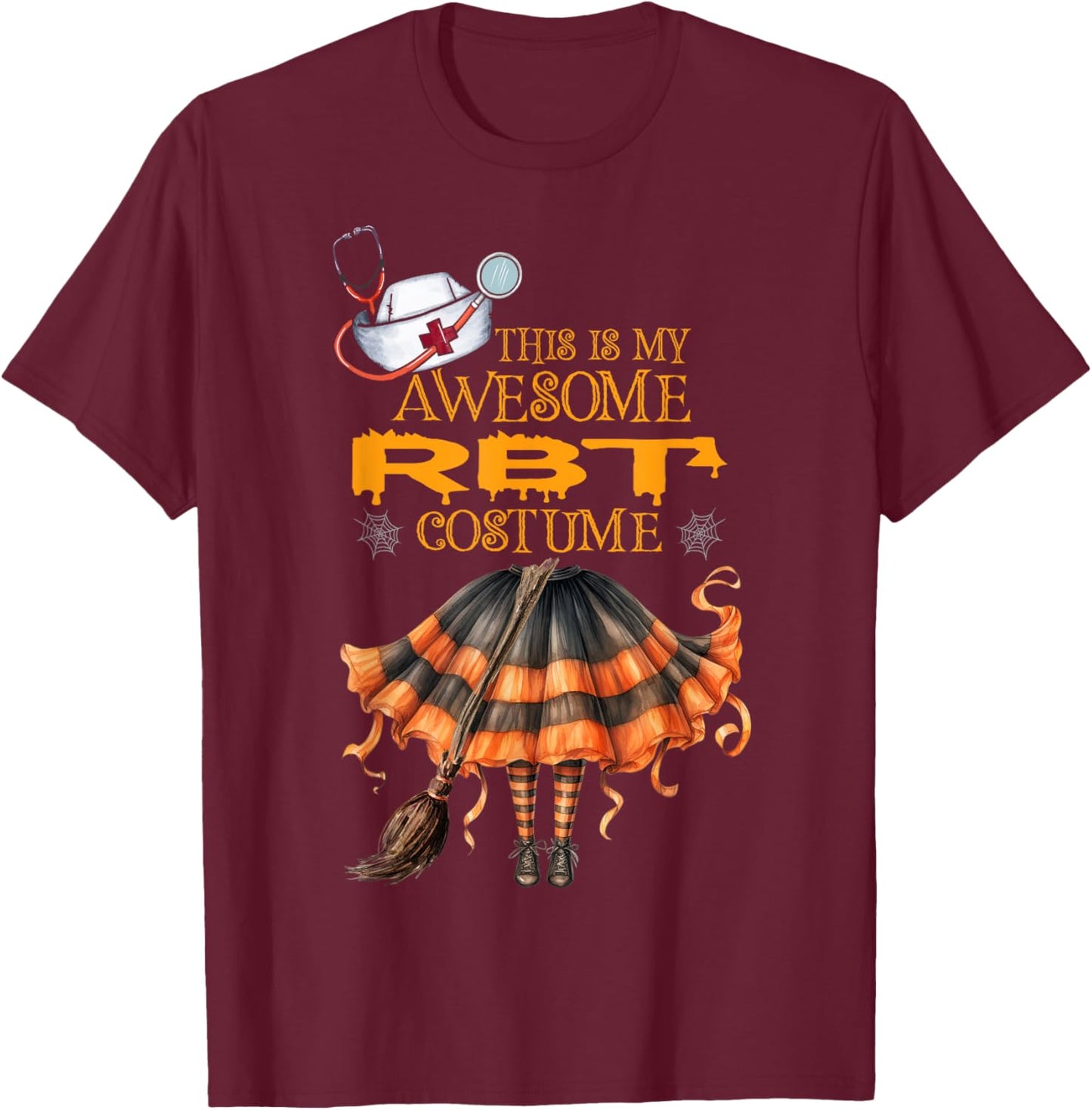 RBT Costume Witch Halloween Registered Behavior Technician T-Shirt - T-Shirt | Maroon