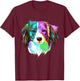 Splash Dog Kooikerhondje T-Shirt - T-Shirt | Maroon
