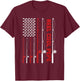 Reel Cool Pepe Father's Day Fishing American Flag Women Men T-Shirt - T-Shirt | Maroon