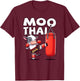 Muay Thai, Moo Thai | Thai Boxing For Youth, Muay Thai Cow T-Shirt - T-Shirt | Maroon