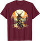 Biker Elk Riding Motorbike T-Shirt - T-Shirt | Maroon