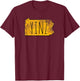 Yinz Pittsburgh Pennsylvania Map Funny Vintage T-Shirt - T-Shirt | Maroon