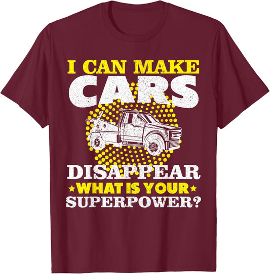 Tow Truck Driver Breakdown Lorry - Thin Yellow Line Trucker T-Shirt - T-Shirt | Maroon