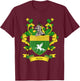 Quinn Coat of Arms | Quinn Surname Family Crest T-Shirt - T-Shirt | Maroon
