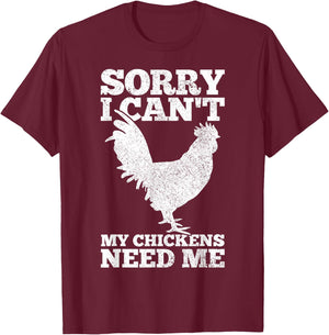 Chicken Mom Dad Funny Poultry Farmer Chicken Lover Gift T-Shirt - T-Shirt | Maroon