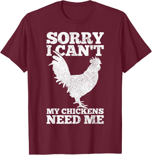 Chicken Mom Dad Funny Poultry Farmer Chicken Lover Gift T-Shirt - T-Shirt | Maroon