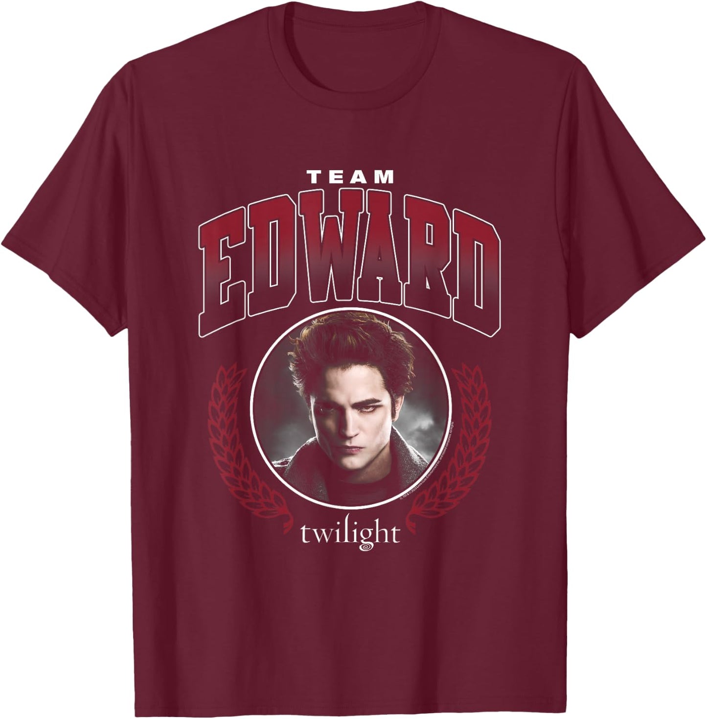 Twilight Team Edward Portrait T-Shirt - T-Shirt | Maroon