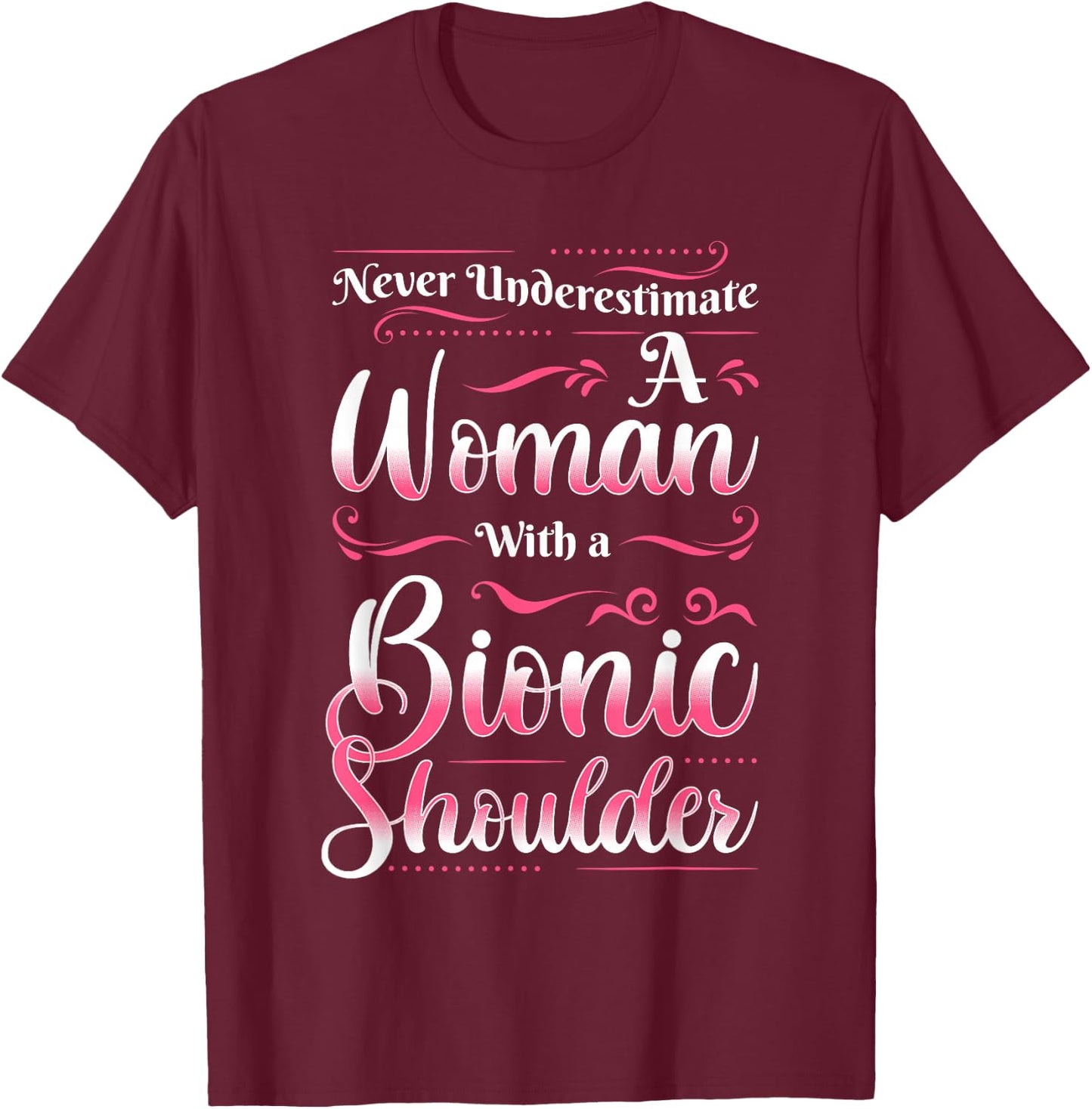 Shoulder Replacement Surgery Joint Glenohumeral Arthroplasty T-Shirt - T-Shirt | Maroon