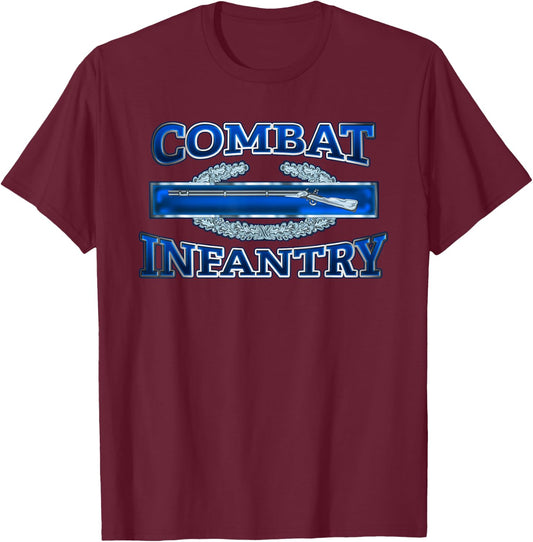 US Army Clothing Combat Infantry Hi-Res 3D T-Shirt - T-Shirt | Maroon