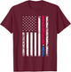Sober AF US Flag Support Sobriety Cause, Recovery Sober T-Shirt - T-Shirt | Maroon
